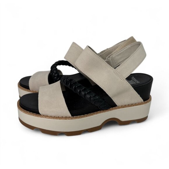 Sorel Joanie IV Slingback Wedge size 8.5 black grey - Picture 1 of 9